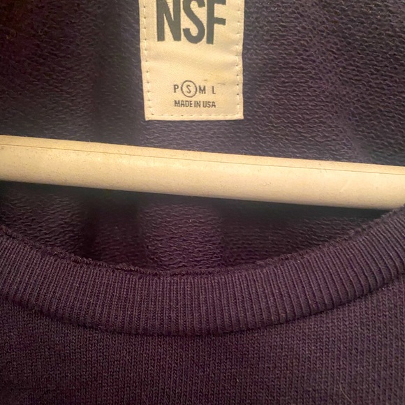 100% Cotton Navy Blue Corset Lace-up Sweater- Made in USA - Picture 2 of 4